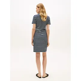 Tommy Hilfiger Polokleid Gestreift Blau/Schwarz/Weiß 34