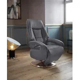 TV-Sessel SIT & MORE "Enjoy", grau (anthrazit), B:74cm H:111cm T:77cm, NaturLEDER (echtes Rindsleder), Luxus-Microfaser (100% Polyester), Luxus-Kunstleder, Sessel, in Größe M, wahlweise mit Motor und Aufstehhilfe