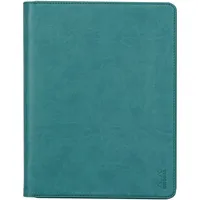 Rhodia 168103C - Konferenzmappe Rhodiarama 19,5x25,5 cm, mit Etui, dehnbare Haupttasche, 2 flache Reißverschlusstaschen, Kartenfächer, Stiftehalter, Cover aus Kunstleder Pfaugrün,, 1 Stück