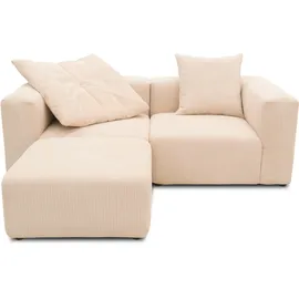 Raum.Id Ecksofa Gerrid L-Form« Cord, Modulsofa, bestehend aus 2 Eckelementen + 1 Hocker