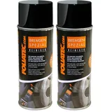 FOLIATEC Bremsenreiniger Bremsen Reiniger Spray zum Reinigen und Entfetten von Bremsen-, Motor- und Getriebeteilen, 400 ml (Packung mit 2)