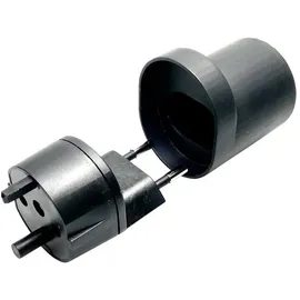 Martin Kaiser 182/1/sw Reiseadapter Fix-Adapter CH Typ 11/Konturen denzentraler Steckeransatz, IP 20, schwarz