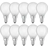 NCC-Licht 10 x LED Filament Leuchtmittel Tropfen 4W = 40W E14 matt 470lm warmweiß 2700K