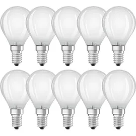 NCC-Licht 10 x LED Filament Leuchtmittel Tropfen 4W = 40W E14 matt 470lm warmweiß 2700K
