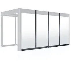 SunElements Wandelement SunCover Deluxe 5mm ESG satiniert 4m Einscheibensicherheitsglas 5 mm (satiniert)