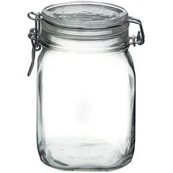 Bormioli Vorratsglas 1 ltr. Fido - Transparent, luftdichte Versiegelung, spülmaschinenfest