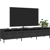 VidaXL TV-Schrank Schwarz 202x39x43,5 cm Kaltgewalzter Stahl