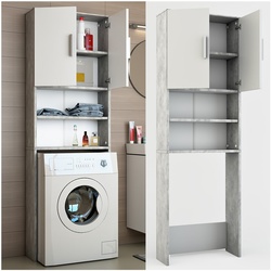 Vicco Waschmaschinenschrank Badregal Hochschrank Waschmaschine 190 x 64 cm Beton