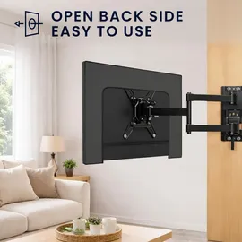 kwmobile 75" TV Abdeckung Indoor - Fernseher Hülle Bildschirmschutz Abdeckung - TV Bildschirm Staubschutzhülle - Fernsehabdeckung - Dunkelgrau