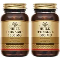 SOLGAR Huile d'Onagre 1300mg - Equilibre Féminin Maintien des tissus de la peau Capsule(S) Douce(S) 2x60 pc(s)