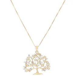 Kette mit Anhänger FIRETTI "Schmuck Geschenk Gold 585 Halsschmuck Halskette Goldkette Venezianer", gold (gelbgoldfarben, weißgoldfarben), Halsketten, Damen, Gelbgold 585, L: 45cm