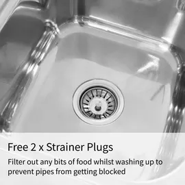 MONSTER SHOP Kukoo Spültisch Gastrospüle Spüle Abtropffläche Links 79cm H x 120cm B & Zubehör