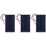 3 Stück Solarpanel DC 6V 1W Solarmodul Solarzelle Polykristallines Silizium Solarpanel mit 30 cm Kabel für Sonnenenergie DIY Wissenschaft Projekte