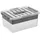 SUNWARE Q-Line Aufbewahrungsbox 40 x 30 x 18 cm 2-tlg. transparent/grau