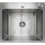 SANYCASA-Edelstahlspüle mit Siphon und Fernsteuerung für den Abfluss