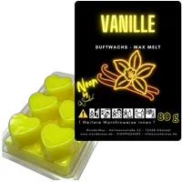 WonderWax Duftwachs WonderWax® Neon Duftwachs 6 Herzen (Vanille), Duftrichtung: Vanille