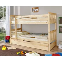 MID.YOU Etagenbett Sammy 90 x 200 cm inkl. Bettkasten Marianne Kiefer massiv natur