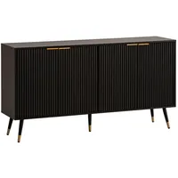 Wohnling Wohnling, Kommode - Sideboard Schwarz Metall, 150x81x39