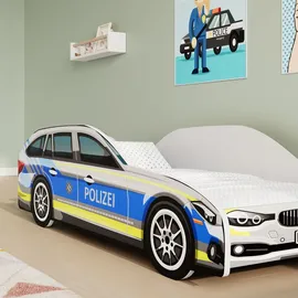Kids Collective Jugendbett Polizei 70 x 140 cm Holz blau