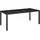 vidaXL Gartentisch mit Glasplatte 190 x 90 x 75 cm Schwarz