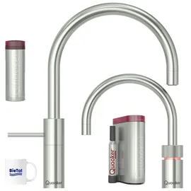 bietal® Quooker Nordic Round Twintaps mit PRO3 Reservoir & CUBE Voll-Edelstahl *inkl. 7 JAHRE GARANTIE*
