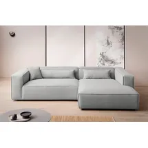 LeGer Home by Lena Gercke Ecksofa »PIARA XXL, Big-Sofa, Cord, Leinenoptik o. Strukturstoff, L-Form« wahlweise Ottomane rechts/links, Kedernaht, extra tiefe Sitzfläche, grau