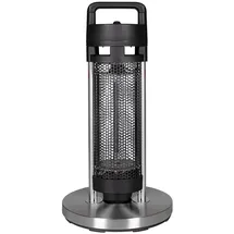 empasa Heizstrahler HEATY - Leistung: 1200 Watt Carbon - schwarz/ silber - Heizstrahler Terrasse Elektroheizer Wärmestrahler Infrarotstrahler Outdoor Terrassenheizstrahler