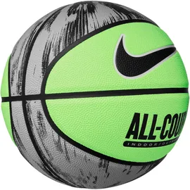Nike Everyday All Court 8P Graphic Deflated Basketball aus Gummi und Synthetikleder in der Farbe Lime Blast/lt Smoke Grey/White/Black, Größe: 7, N.100.4370.307.07