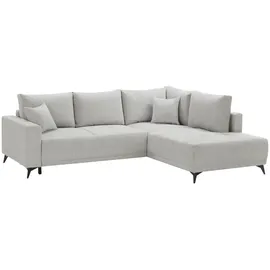 Sofa.de Eckcouch Webstoff 2-Sitzer Grau