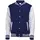 Just Hoods by AWDiS College Varsity Jacke Sweatshirt Oxford Navy/Heather Grey M