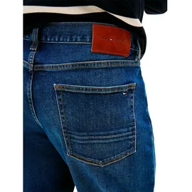 Tommy Hilfiger Straight Fit Jeans im 5-Pocket-Design Modell 'CORE HARLEM', Dunkelblau, 32/32