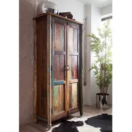 Massivmoebel24 Schrank 90 x 45 x 180 cm Mehrfarbig