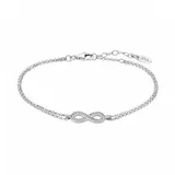 Lotus Silver Zartes Silberarmband mit Zirkonen Infinity LP1859-2/1 Silber/Weiß 16 cm