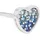 Tom Tailor Ohrstecker Herz blau/silber 2100606 6 mm