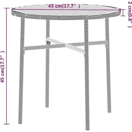 vidaXL 3-tlg. Garten-Essgruppe Poly Rattan Schwarz