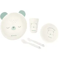 KIKKABOO Kindergeschirr Set Bear with me 5-teilig, Tiermotiv, Schale,