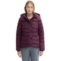 Tom Tailor Damen Steppjacke mit Abnehmbarer Kapuze, 35796 - BlackBerry, L