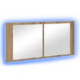 vidaXL LED-Spiegelschrank 100 cm sonoma-eiche
