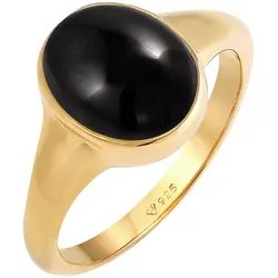 Elli Siegelring Onyx Oval klassik 925 Silber Ringe   Damen 