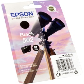 Epson 502 schwarz + Alarm (C13T02V14020)