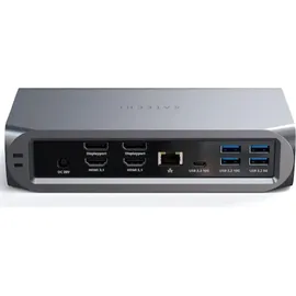 Satechi Multimedia Pro Dock + USB Hub, Grau,