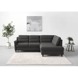 sit&more Ecksofa SIT & MORE "Farö L-Form", grau (fango), B:251cm H:90cm T:187cm, Sofas, Ecksofa, inklusive Federkern, wahlweise mit Bettfunktion und Bettkasten