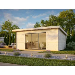 Modernes Gartenhaus Lea 19,4 m2 mit Schiebetür
