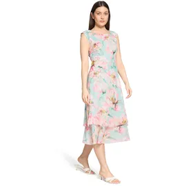 Betty Barclay Chiffonkleid mit Bindegürtel Mint/Rosé 48