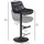 MID.YOU Barhocker 45 x 106 x 55 cm Schwarz