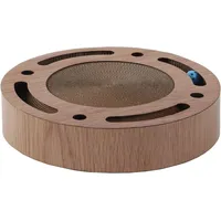 Karlie Flamingo Martey Braun – 41x41x8 cm – mit Catnip – mit Klingelball – beidseitig kratzbar – recycelbar