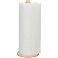 Relaxdays Küchenrollenhalter stehend, Bambus, Rollenhalter für Küche, H x