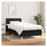 vidaXL Boxspringbett 100 x 200 cm Schwarz