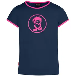 Mädchen T-Shirt Kroksand Marineblau/Magenta navyblau|magentapink 86 cm