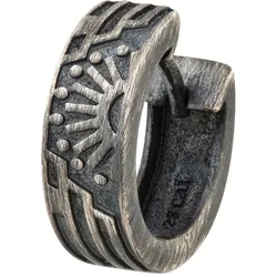 cai Single Creole 925 Silber matt oxidiert Sonne